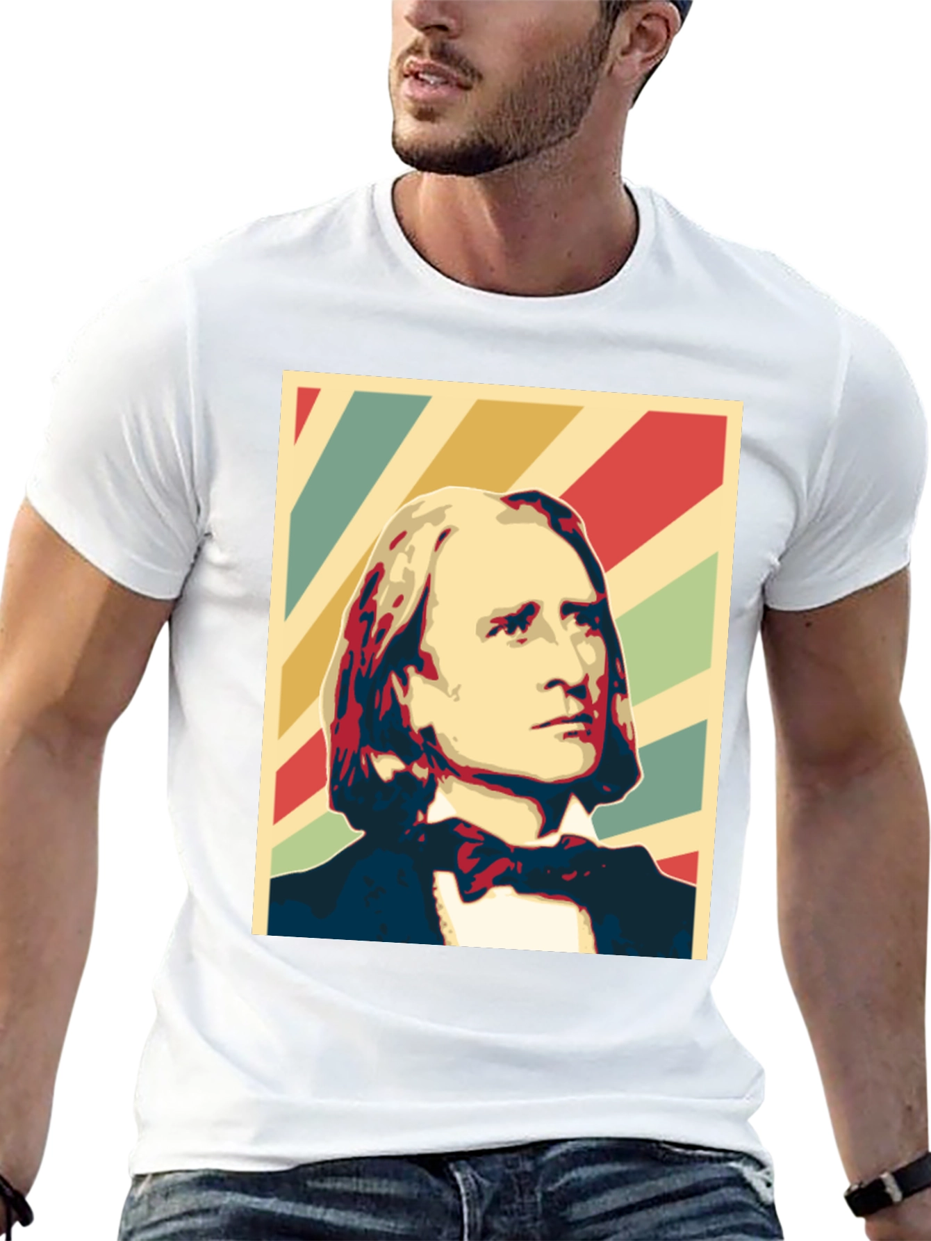 Camiseta Hombre Diseño Artístico Franz Liszt
