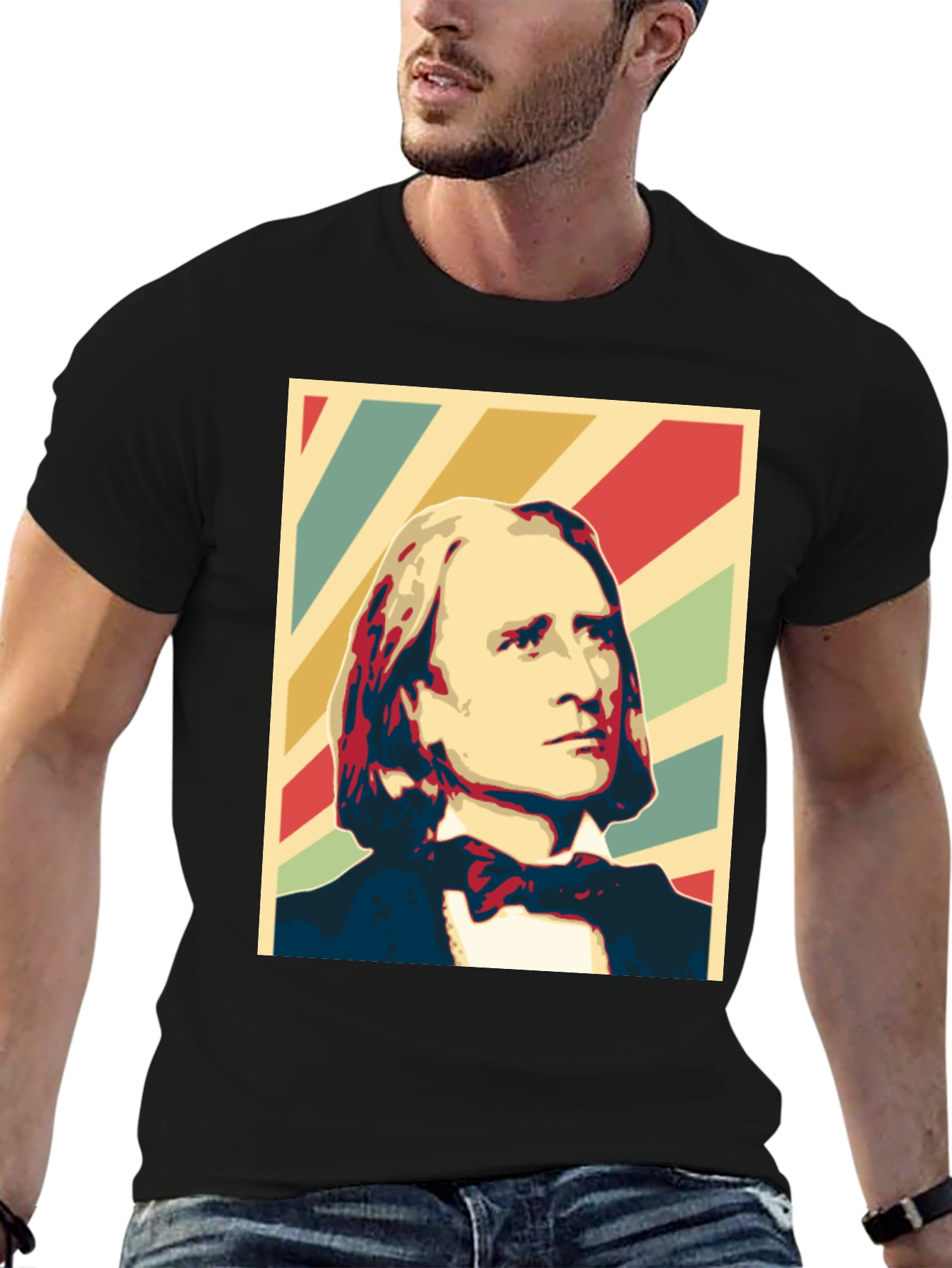 Camiseta Hombre Diseño Artístico Franz Liszt