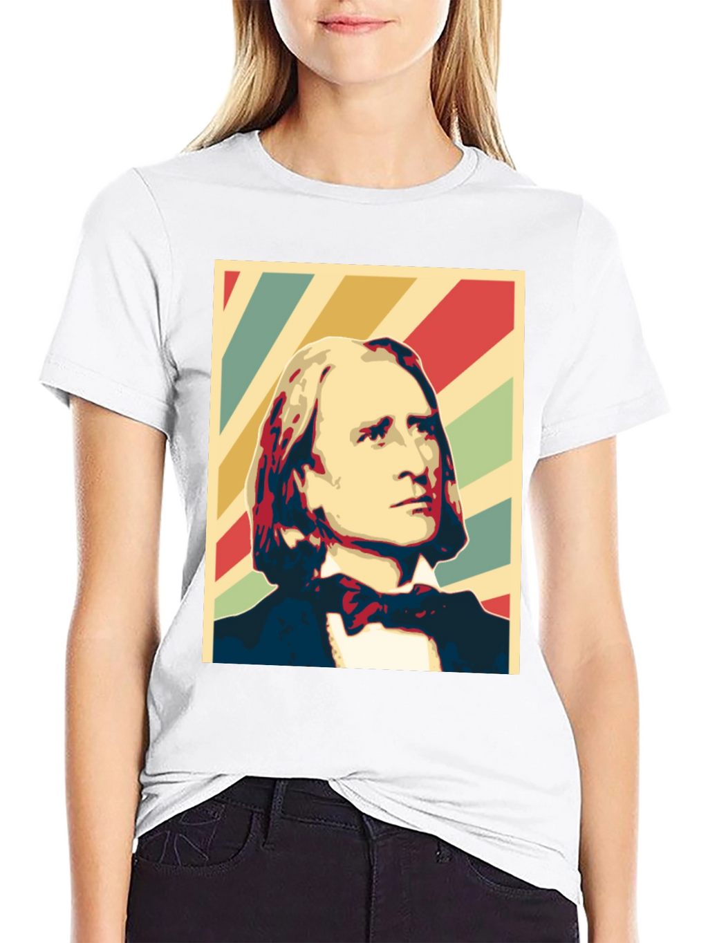 Camiseta Hombre Diseño Artístico Franz Liszt