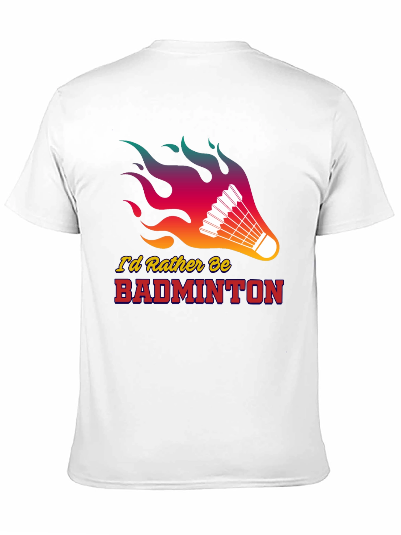 Camiseta Negra Badminton con Diseño Llamativo