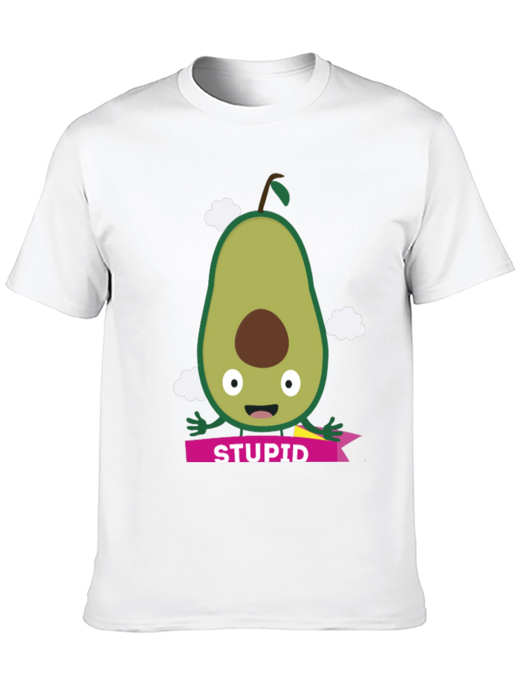 Camiseta Negra con Aguacate Estúpido para Hombre
