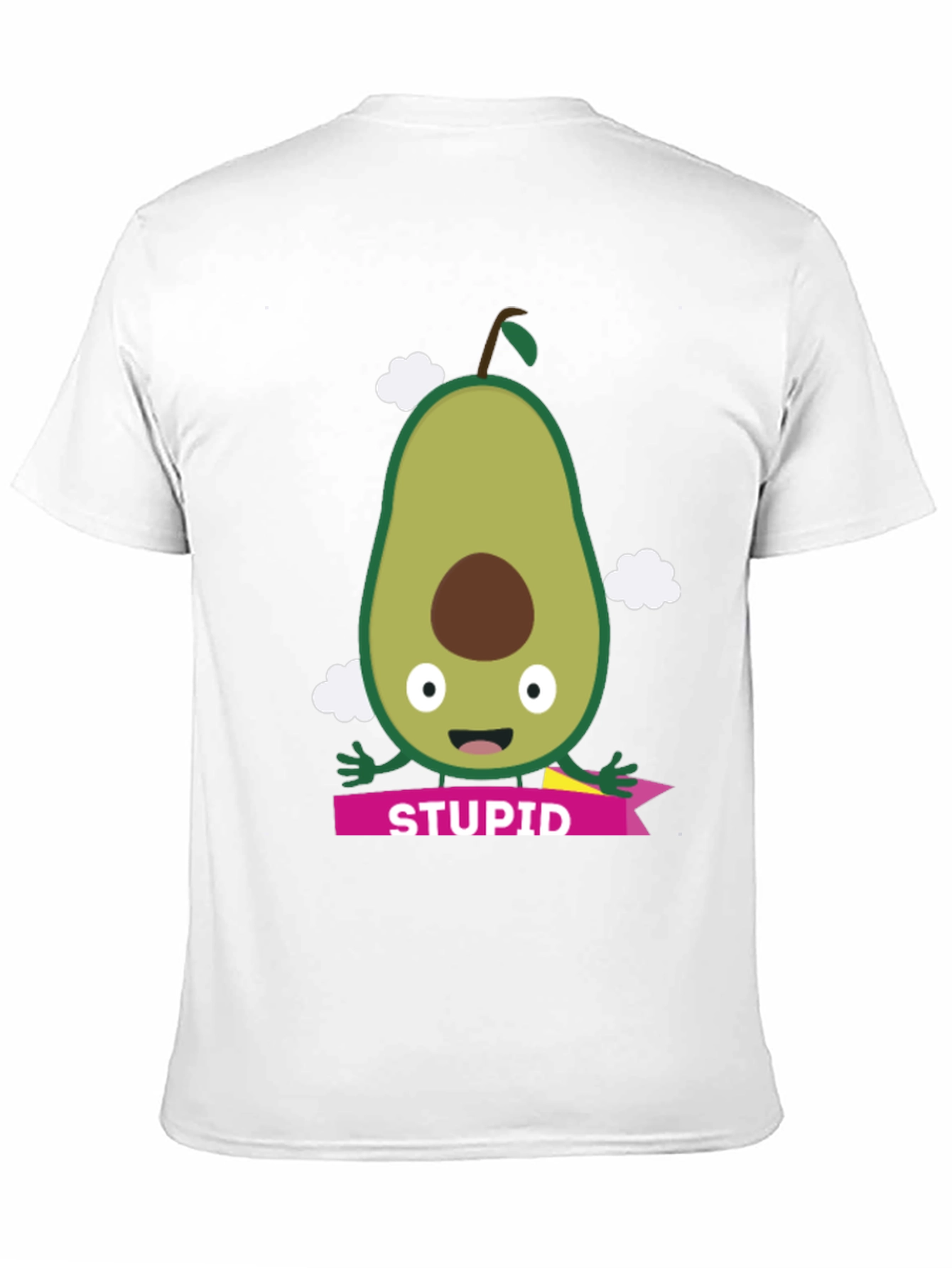 Camiseta Negra con Aguacate Estúpido para Hombre