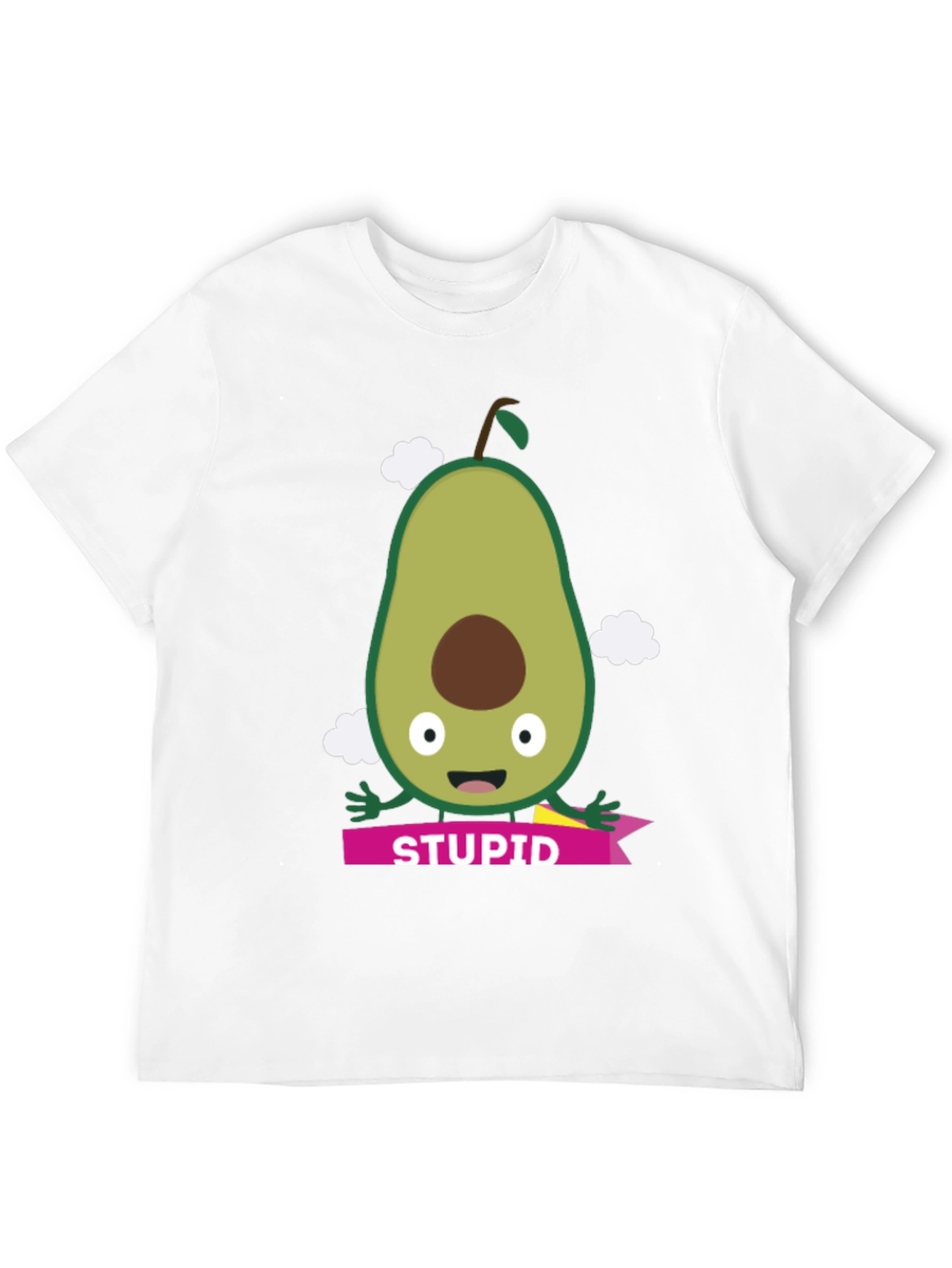 Camiseta Negra con Aguacate Estúpido para Hombre