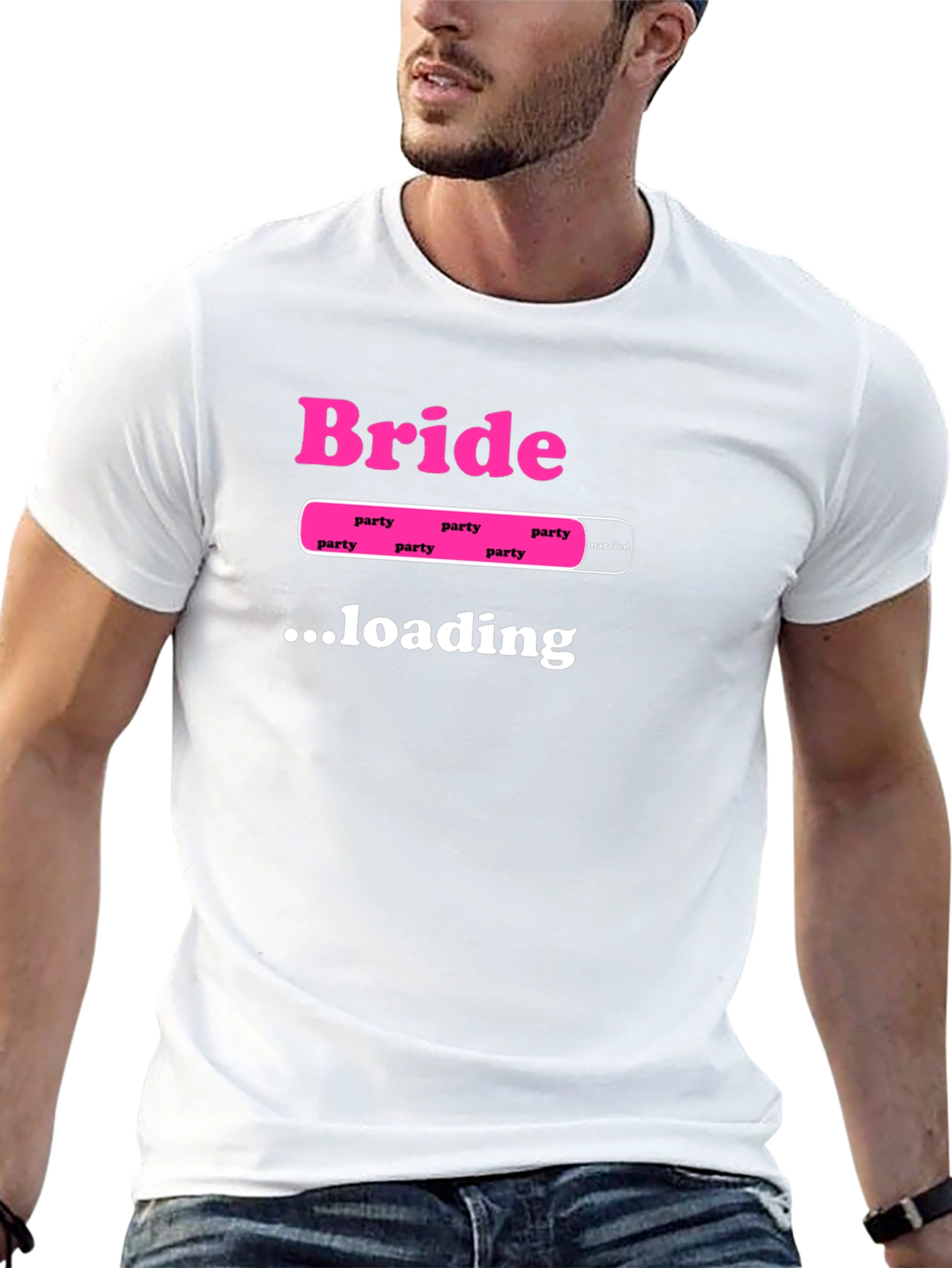 Camiseta Negra Bride Loading para Despedida de Soltera