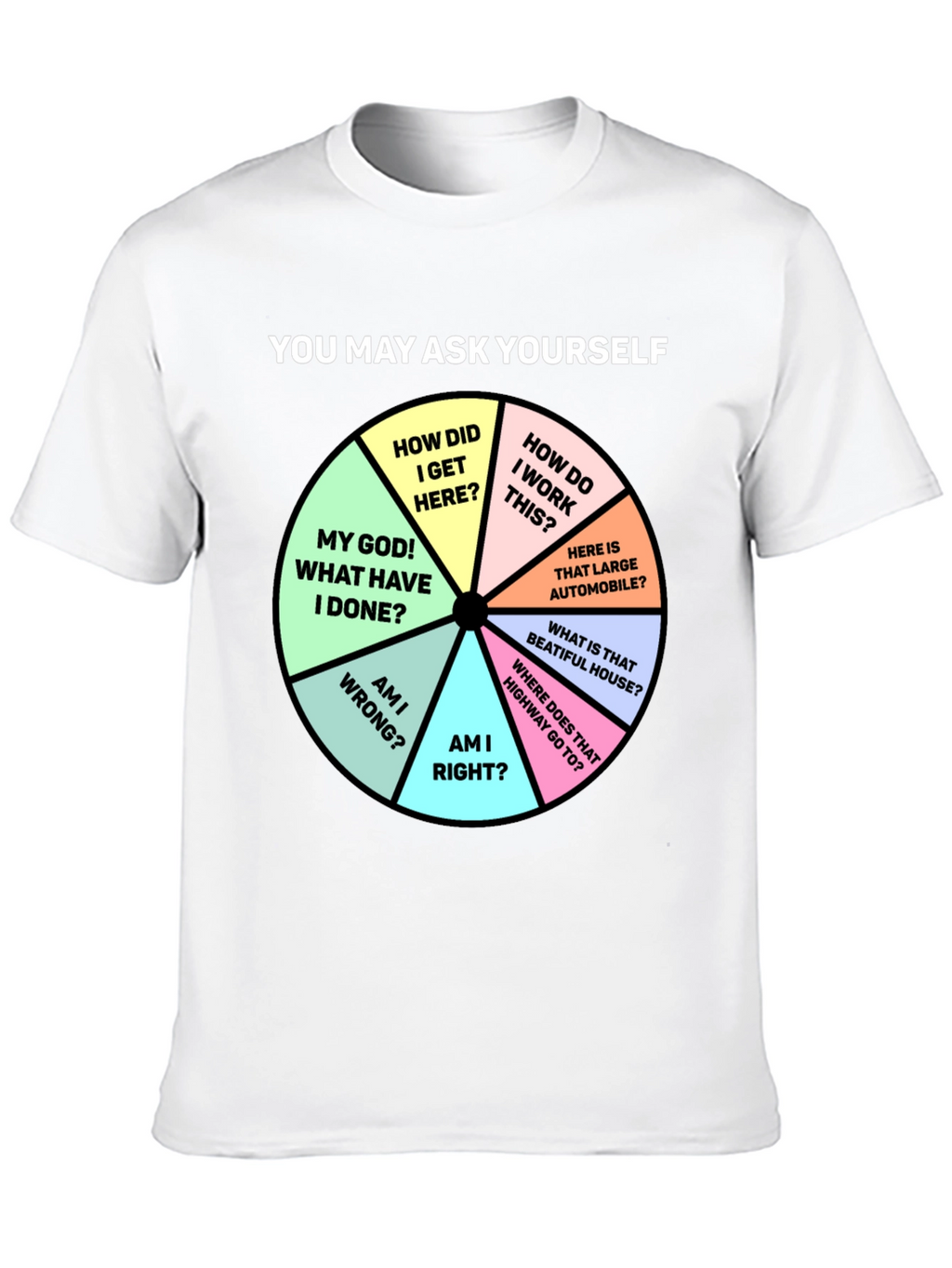 Camiseta Hombre con Gráfico Círculo de Reflexiones