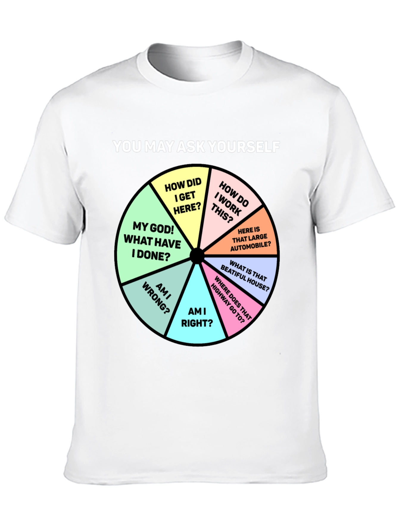 Camiseta Hombre con Gráfico Círculo de Reflexiones