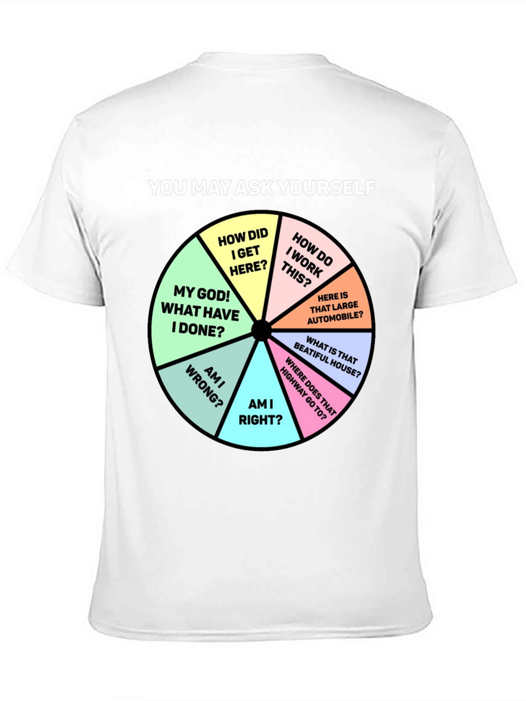 Camiseta Hombre con Gráfico Círculo de Reflexiones