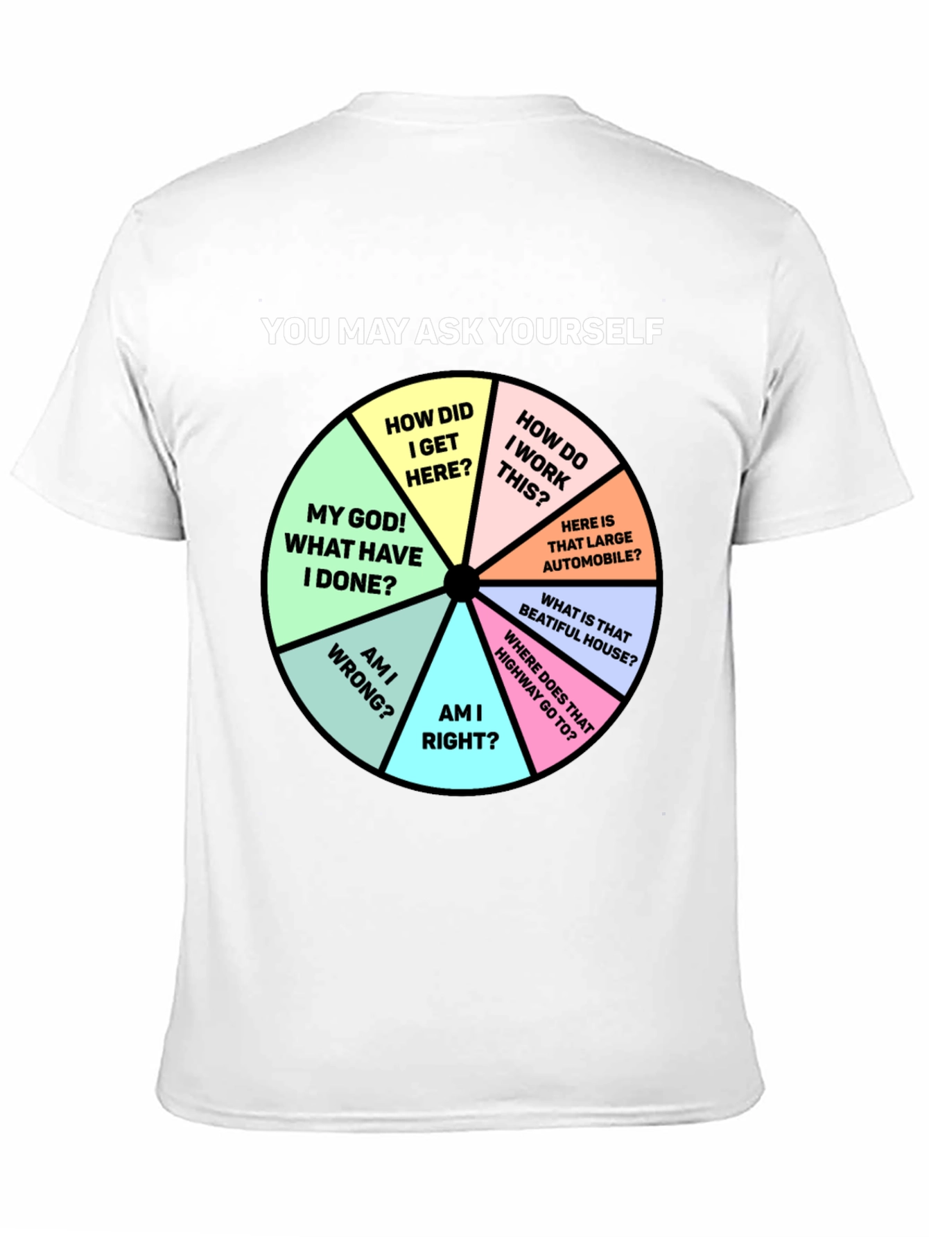 Camiseta Hombre con Gráfico Círculo de Reflexiones