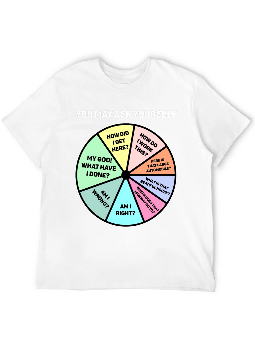 Camiseta Hombre con Gráfico Círculo de Reflexiones