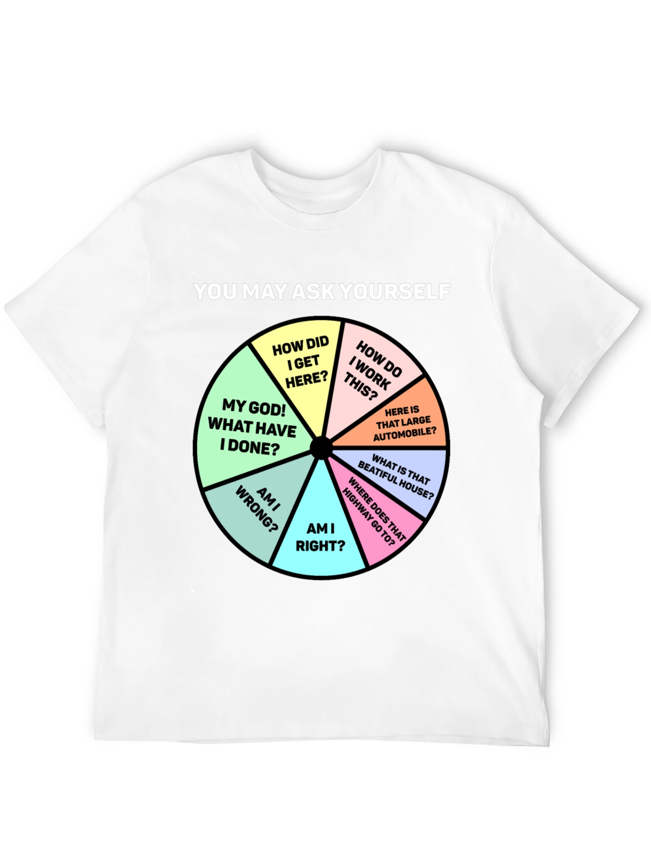 Camiseta Hombre con Gráfico Círculo de Reflexiones