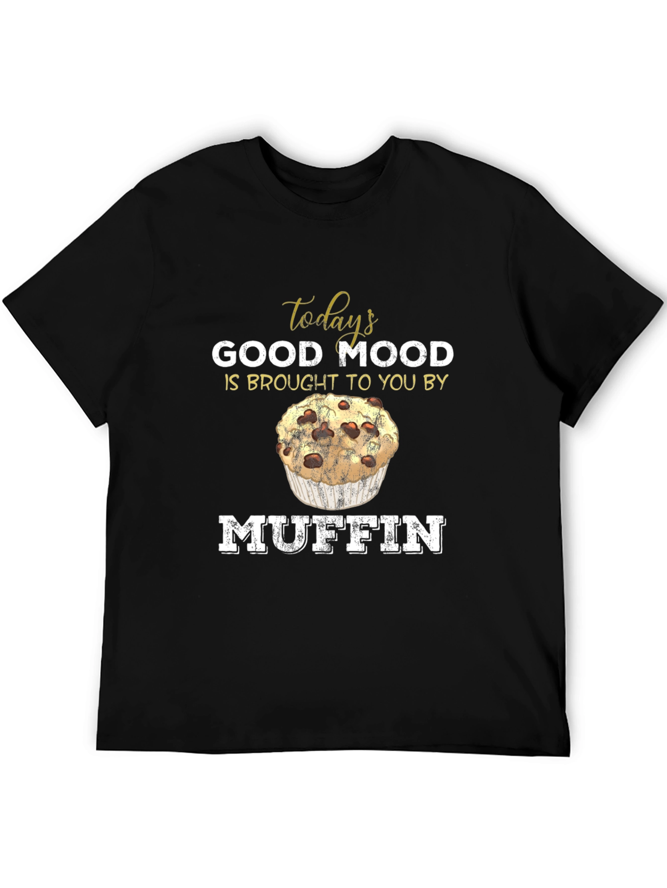 Camiseta Buen Humor con Muffin para Amantes de los Dulces