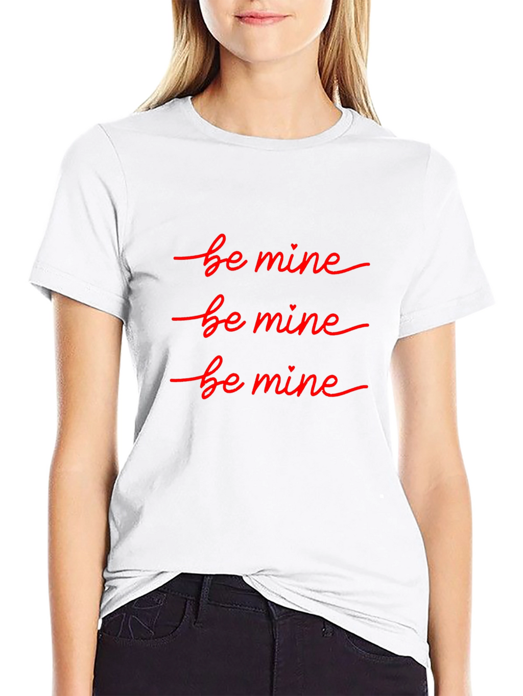 Camiseta Negra Be Mine - Estilo Romántico