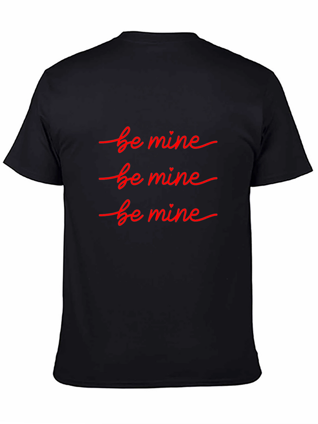 Camiseta Negra Be Mine - Estilo Romántico