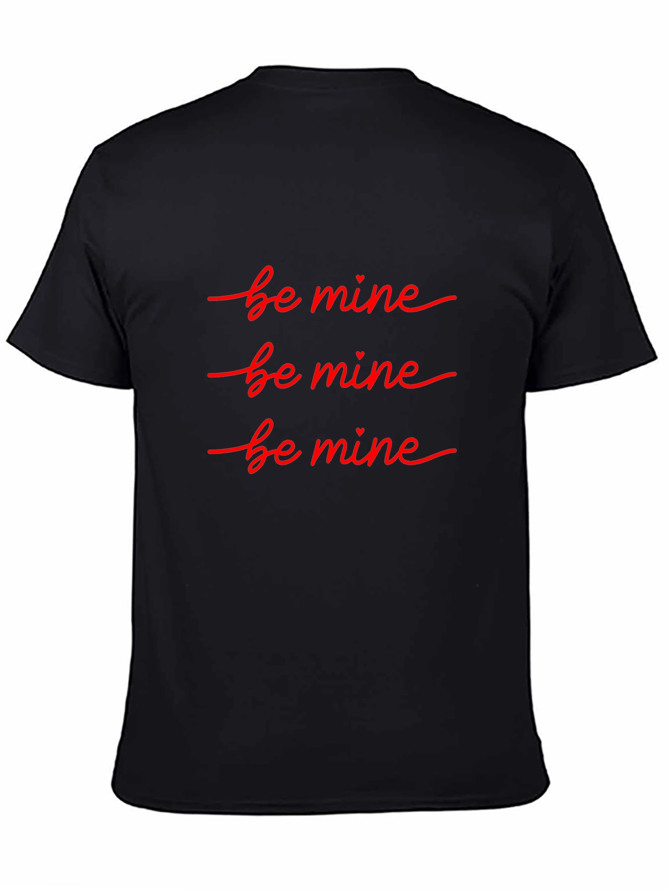 Camiseta Negra Be Mine - Estilo Romántico