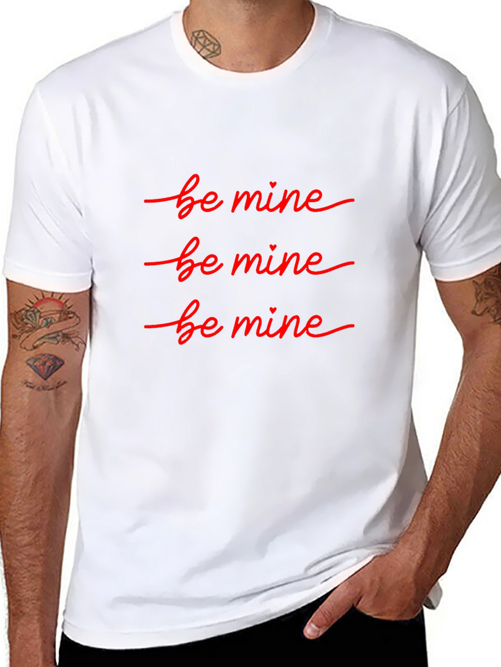 Camiseta Negra Be Mine - Estilo Romántico