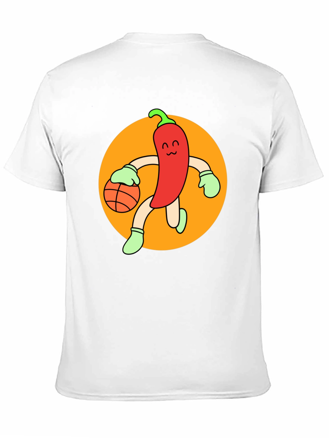 Camiseta Negra con Diseño de Chile Jugando Baloncesto