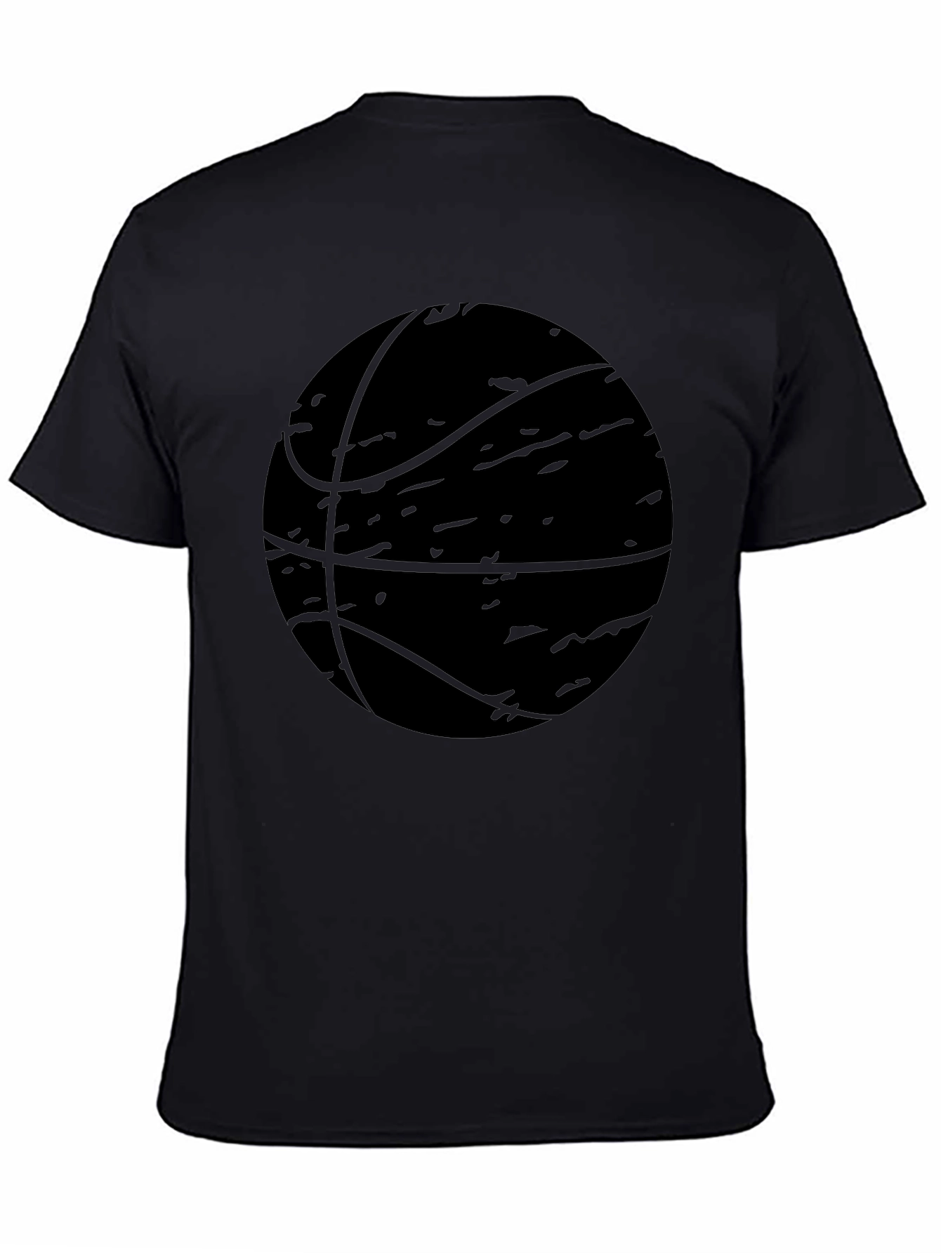 Camiseta Negra Baloncesto Estilo Grunge
