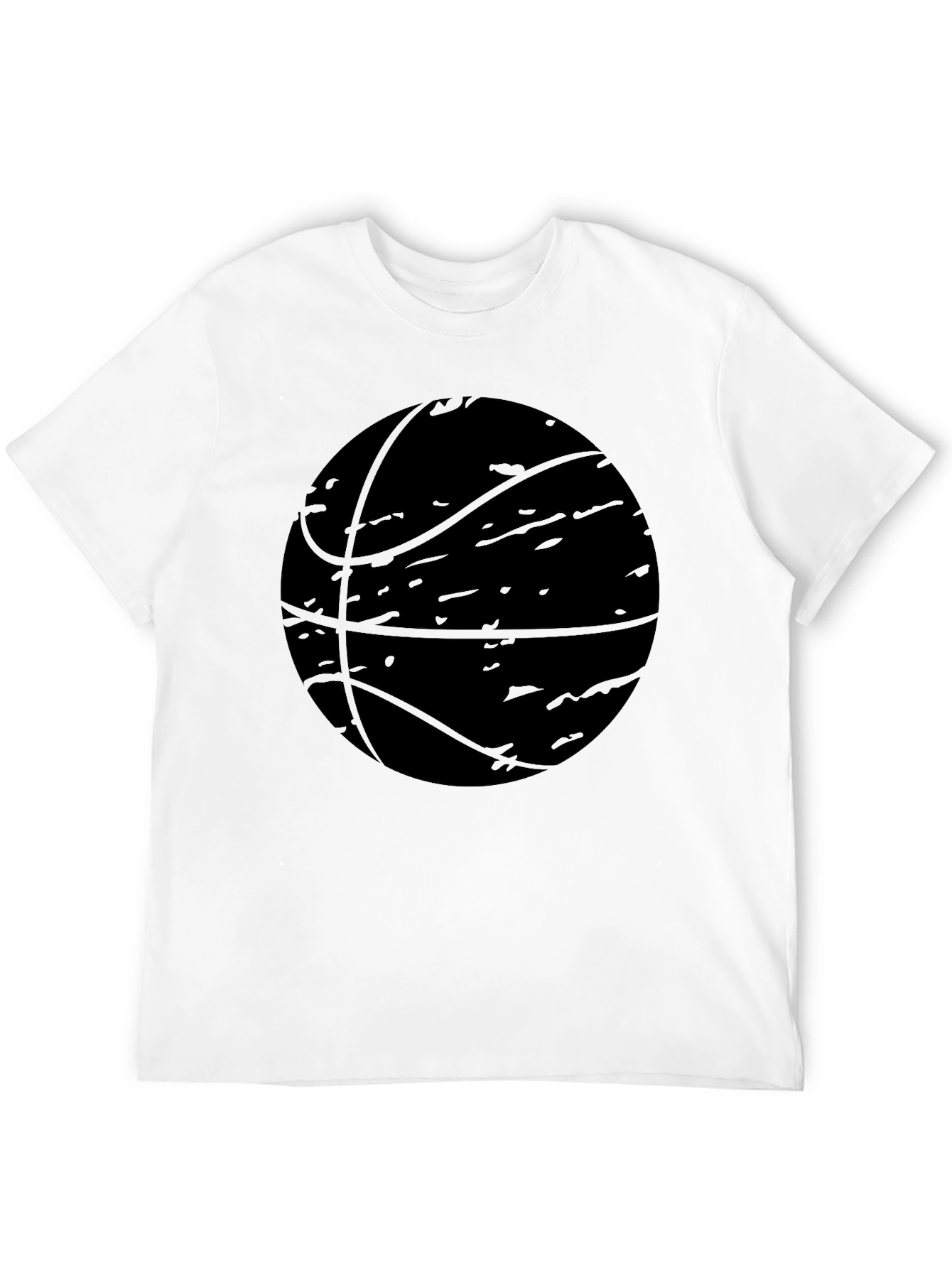 Camiseta Negra Baloncesto Estilo Grunge