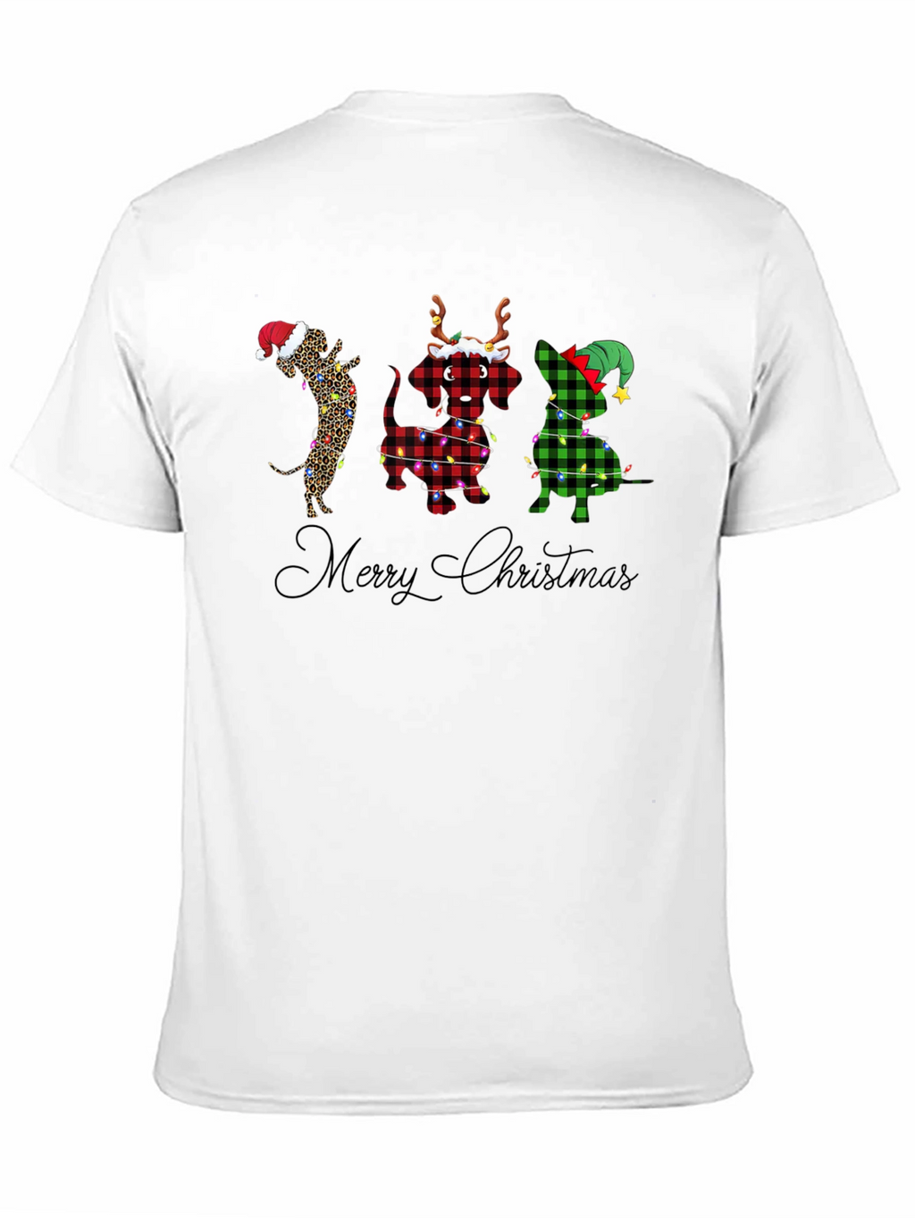 Camiseta Navideña con Perros Dachshund