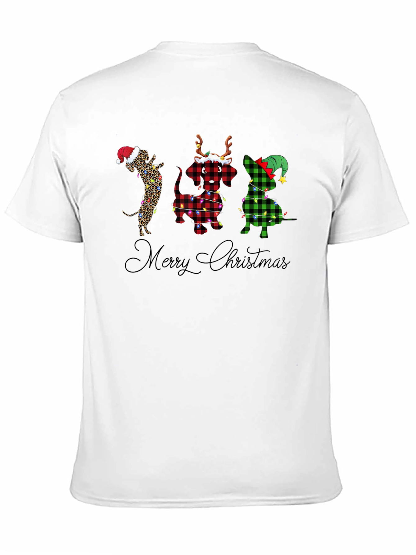 Camiseta Navideña con Perros Dachshund