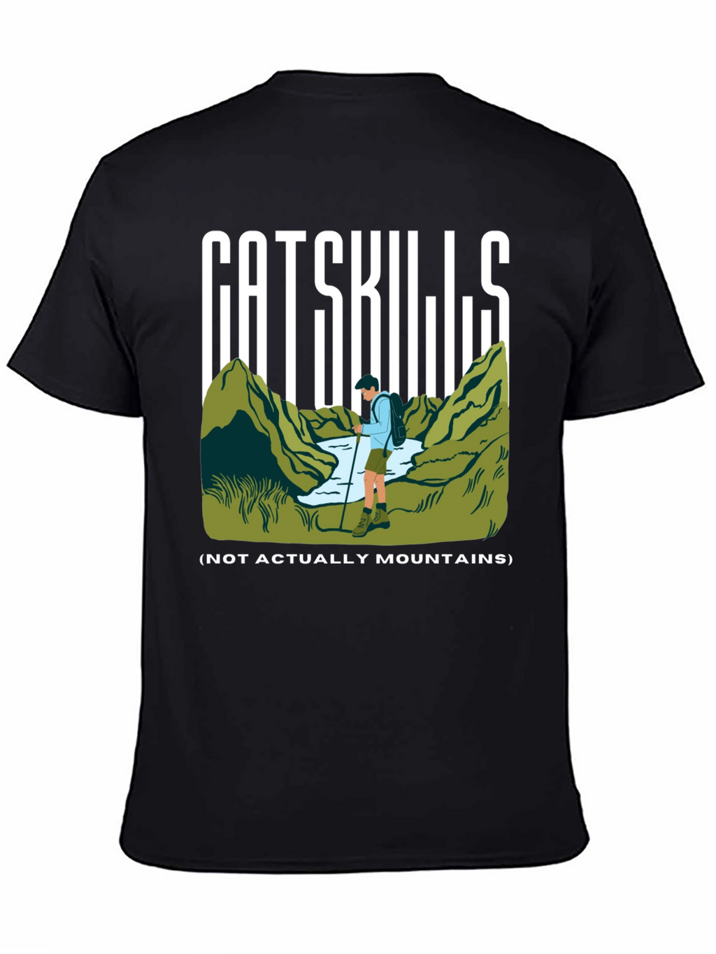 Camiseta Negra Catskills para Aventureros