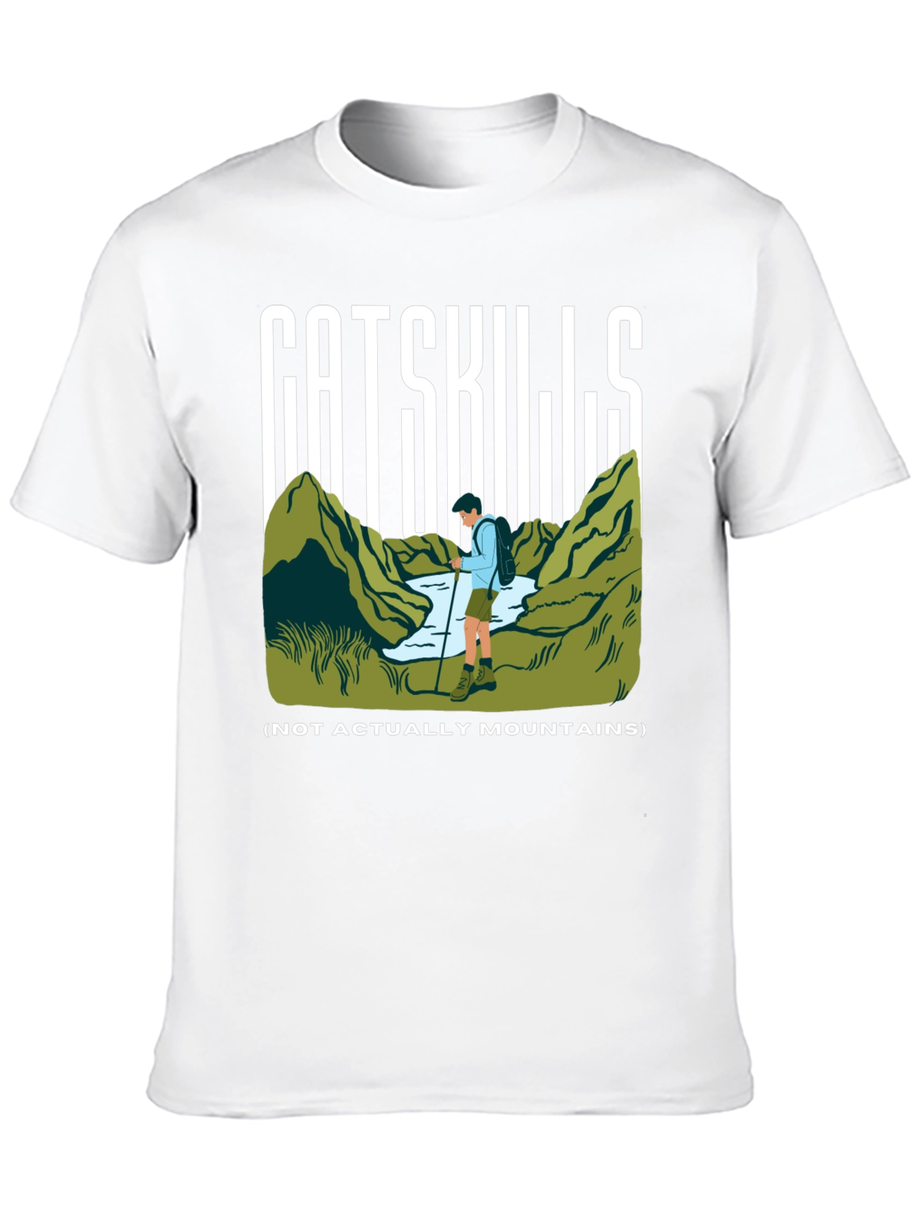 Camiseta Negra Catskills para Aventureros