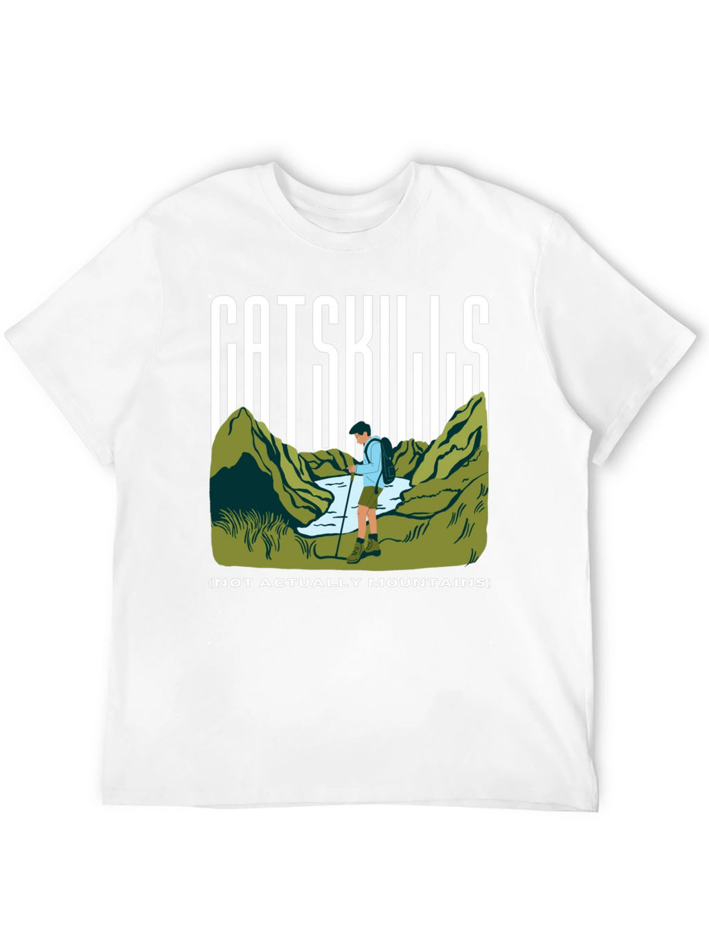 Camiseta Negra Catskills para Aventureros