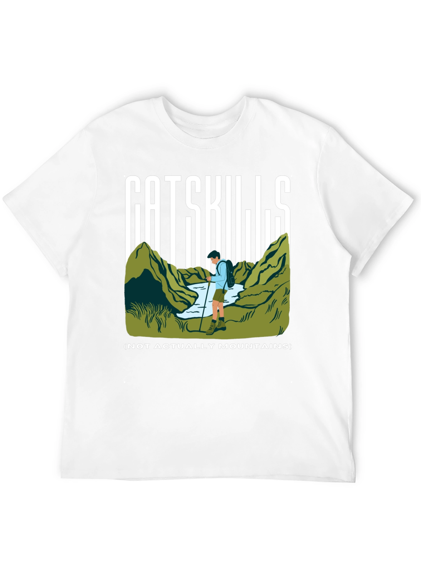 Camiseta Negra Catskills para Aventureros