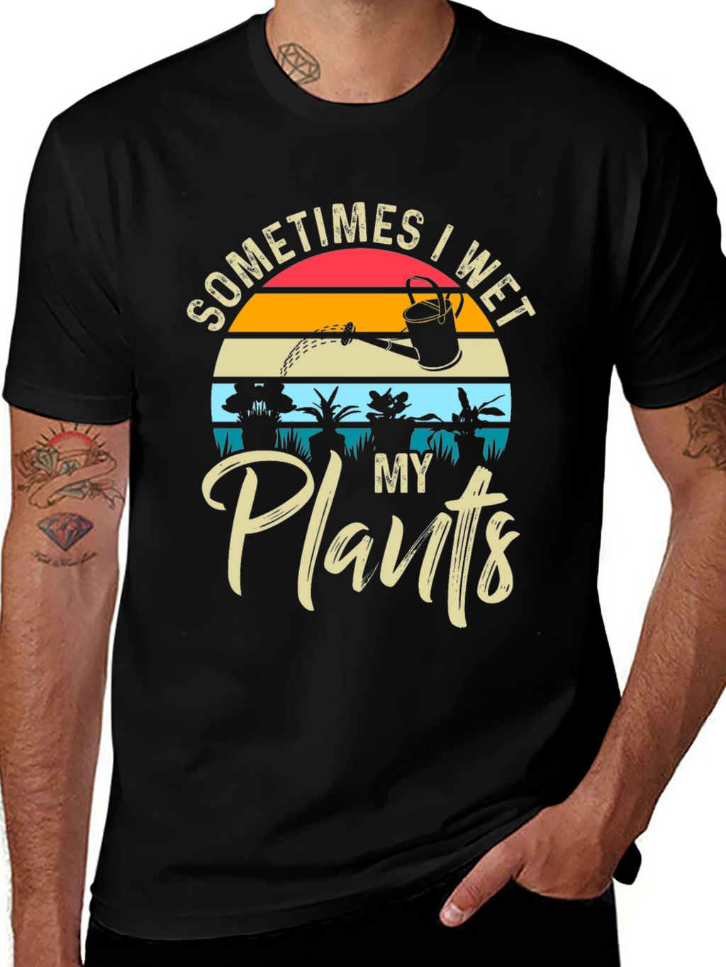 Camiseta Hombre A Veces Riego Mis Plantas