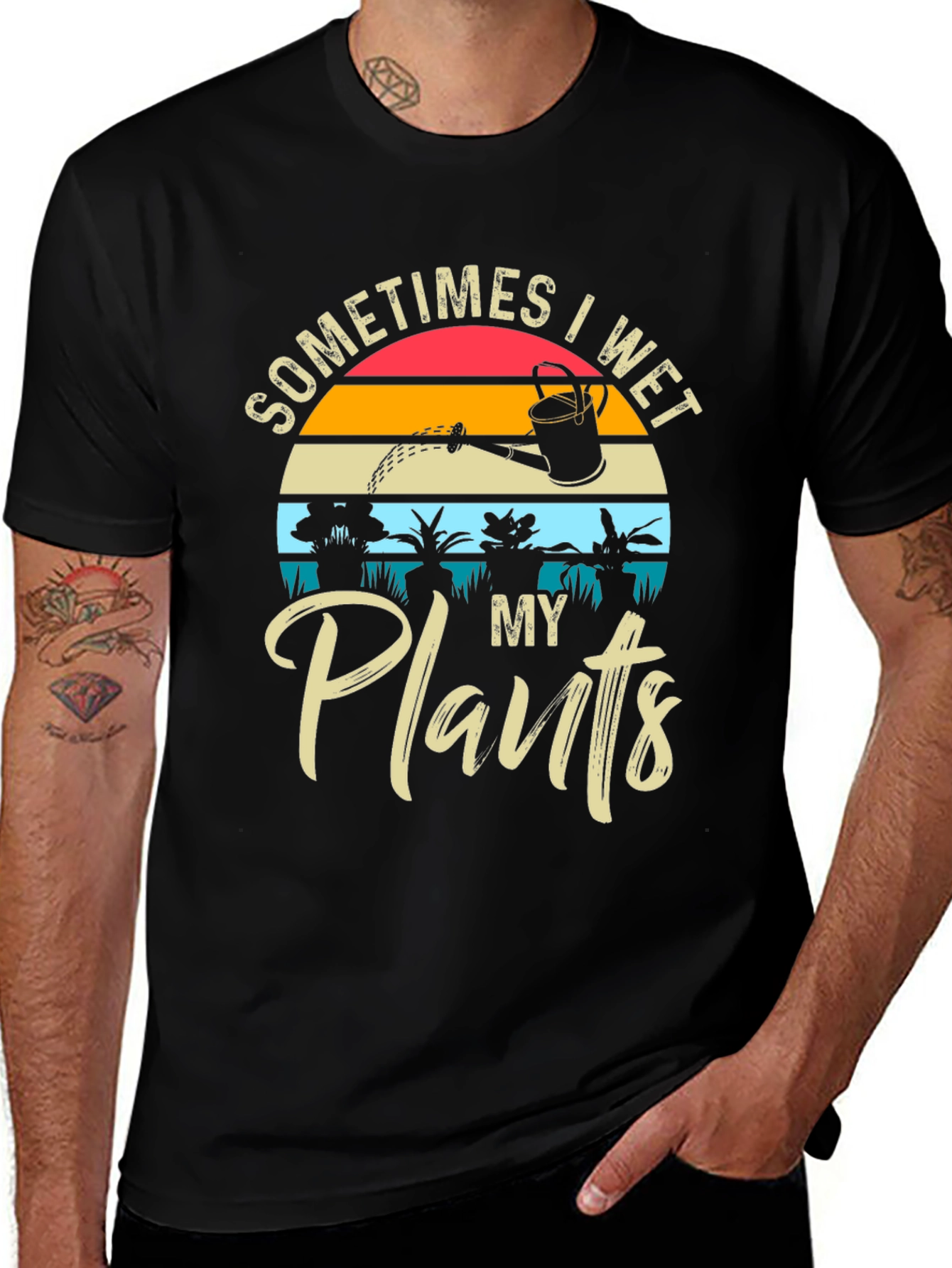 Camiseta Hombre A Veces Riego Mis Plantas