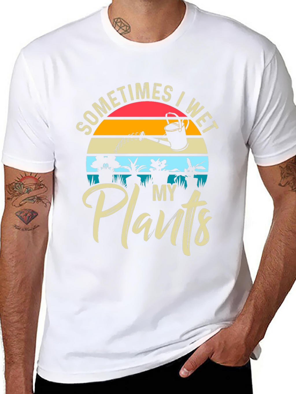 Camiseta Hombre A Veces Riego Mis Plantas