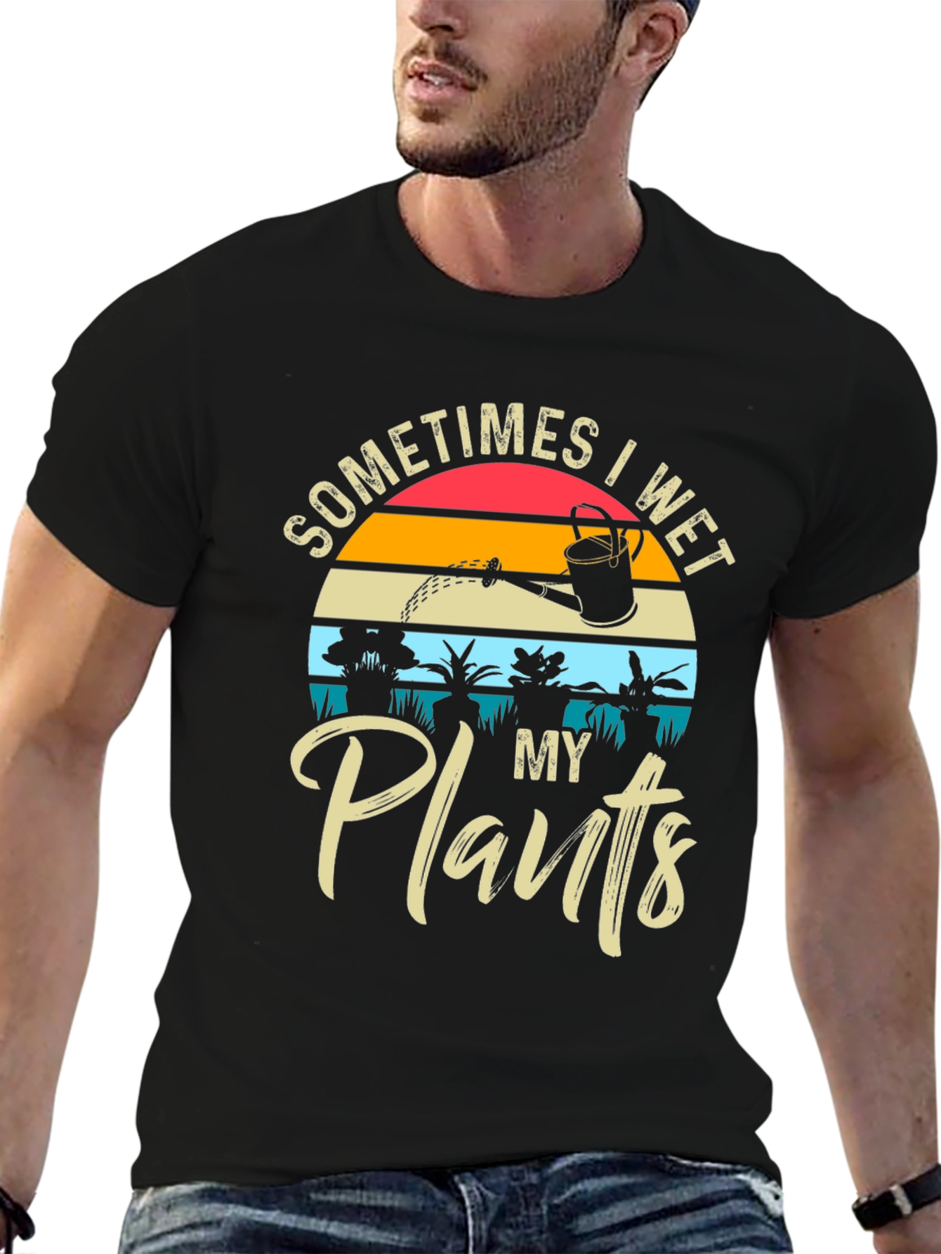 Camiseta Hombre A Veces Riego Mis Plantas