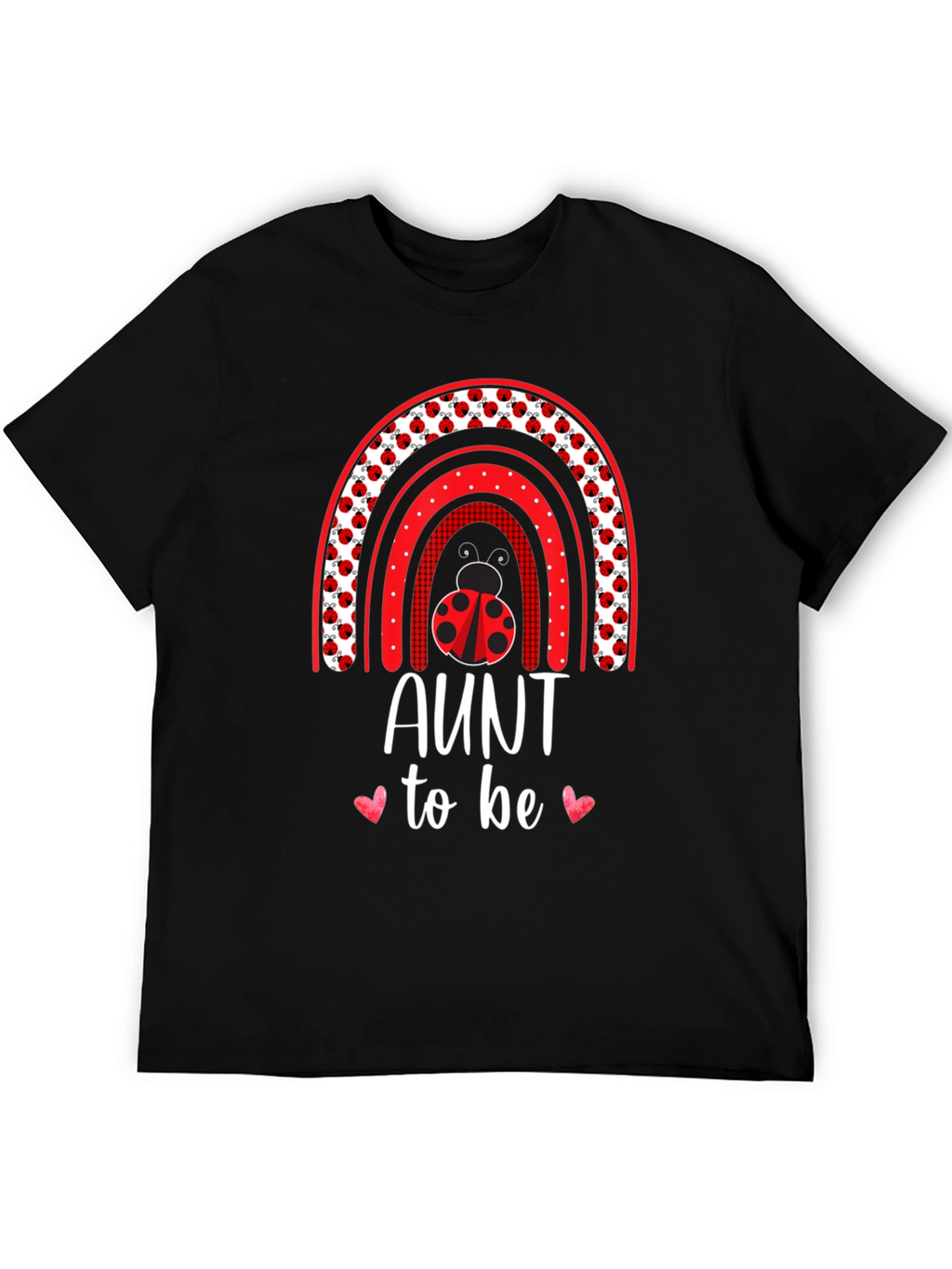 Camiseta Negra Tía Para Ser con Arcoíris de Mariquitas