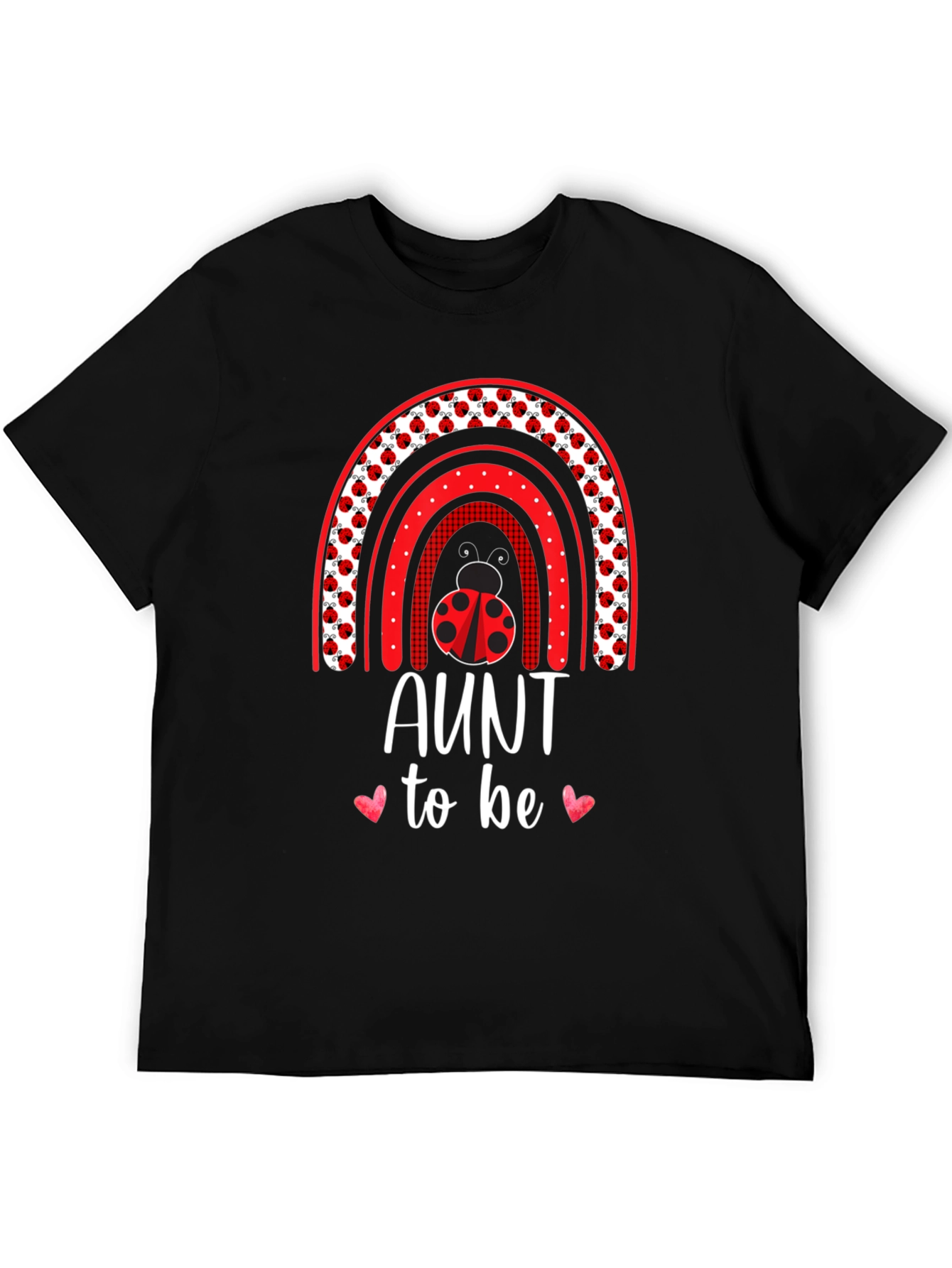 Camiseta Negra Tía Para Ser con Arcoíris de Mariquitas