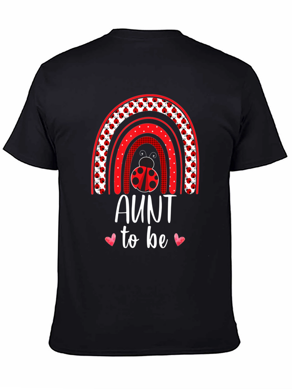 Camiseta Negra Tía Para Ser con Arcoíris de Mariquitas