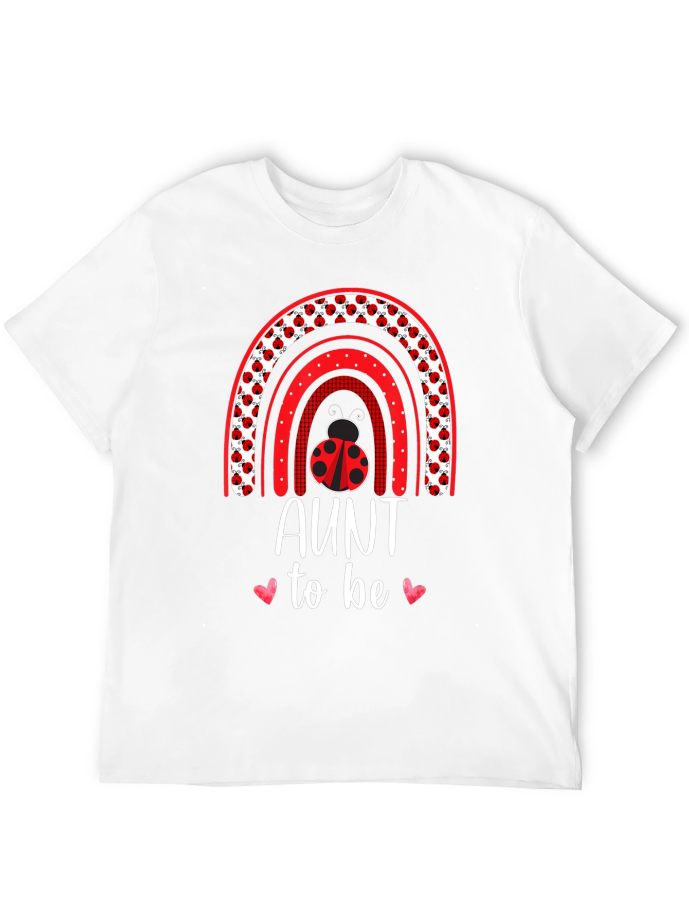 Camiseta Negra Tía Para Ser con Arcoíris de Mariquitas