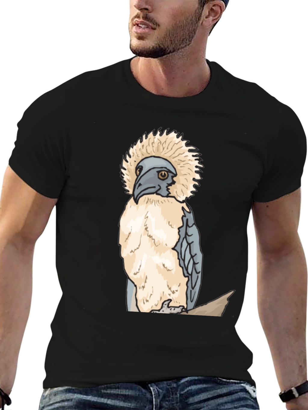 Camiseta Hombre Diseño Buitre Barbudo