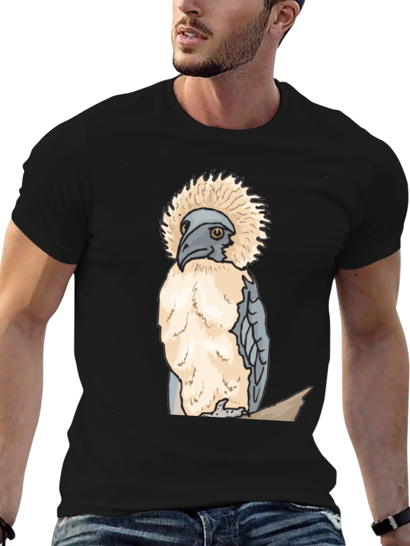 Camiseta Hombre Diseño Buitre Barbudo