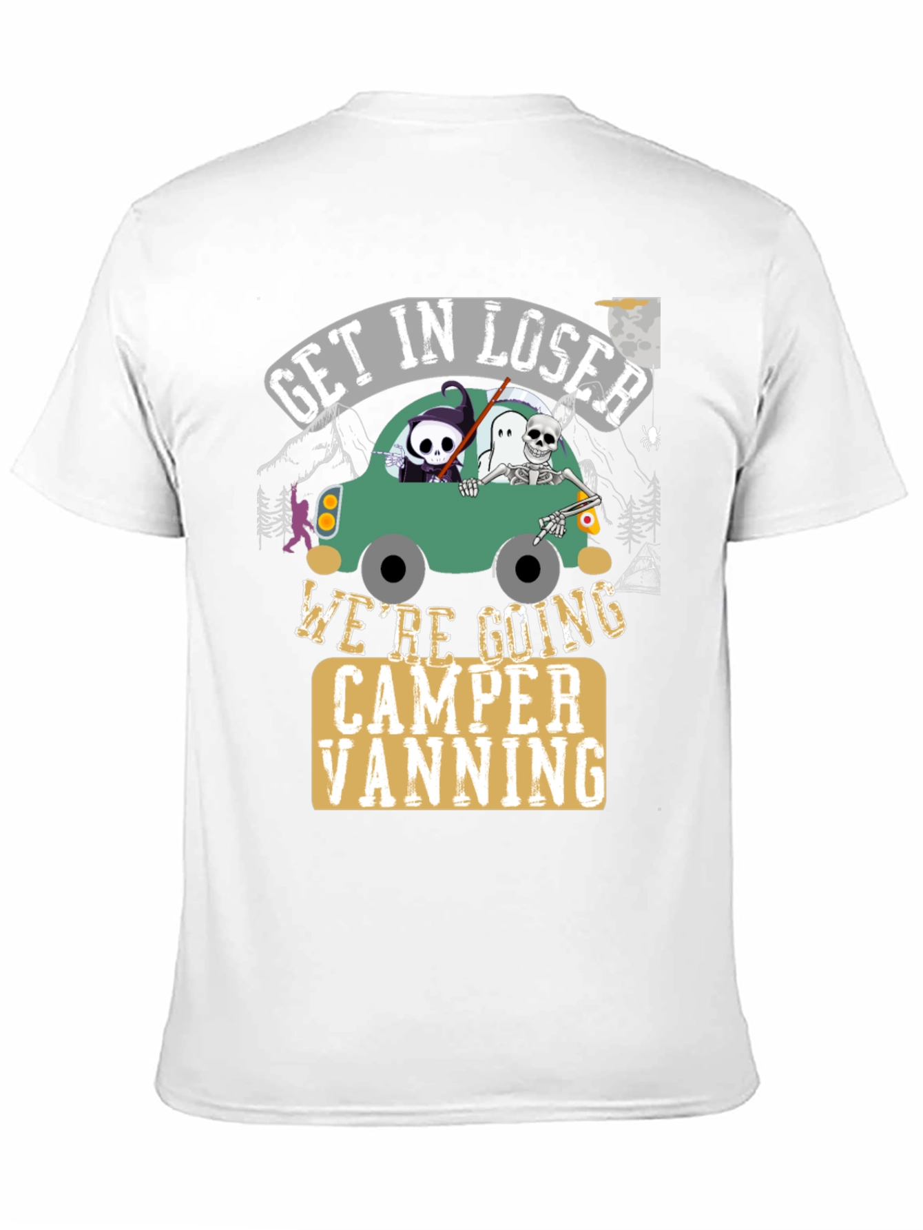 Camiseta Halloween Get in Loser Were Going Camper Vanning