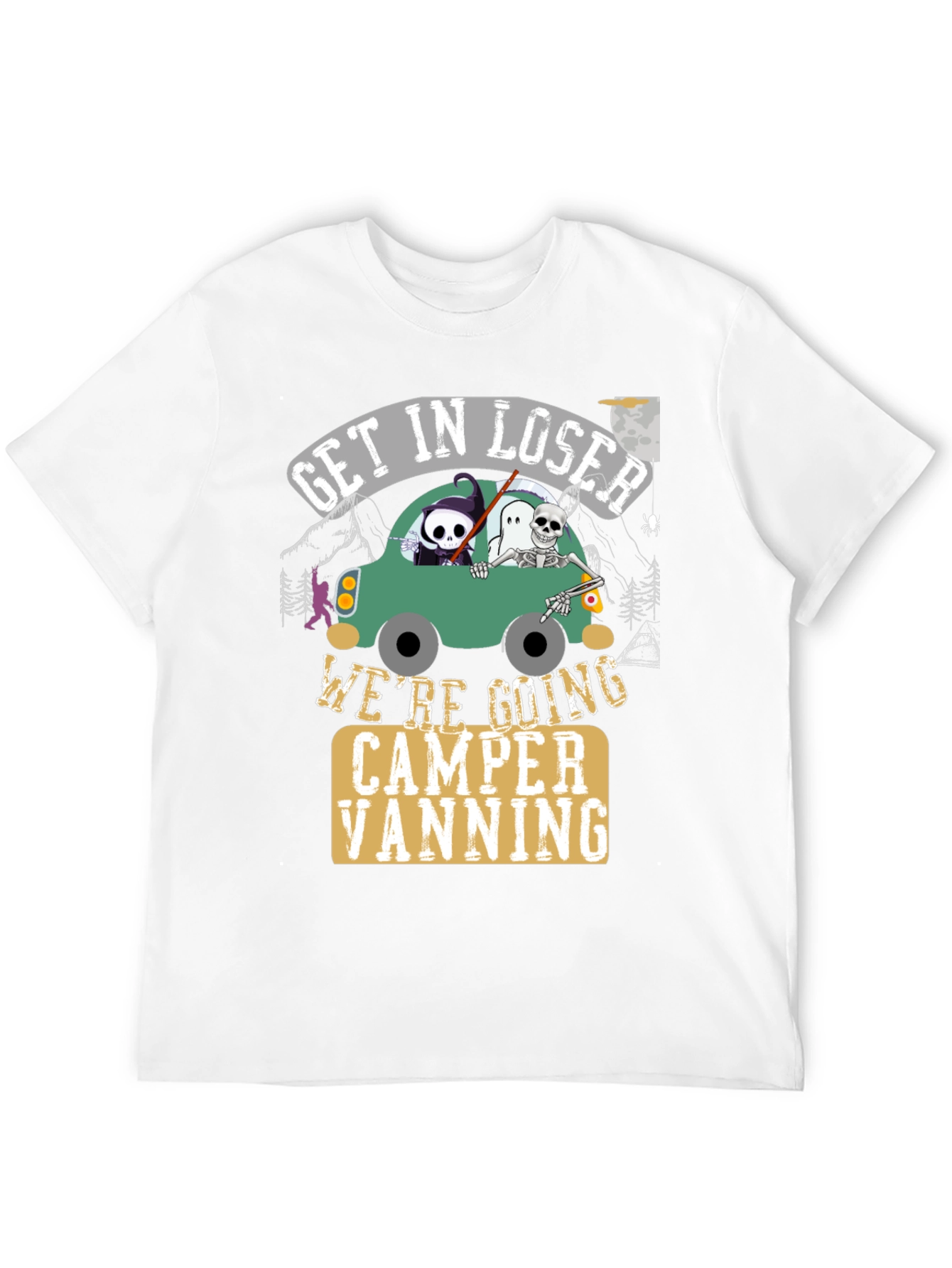 Camiseta Halloween Get in Loser Were Going Camper Vanning