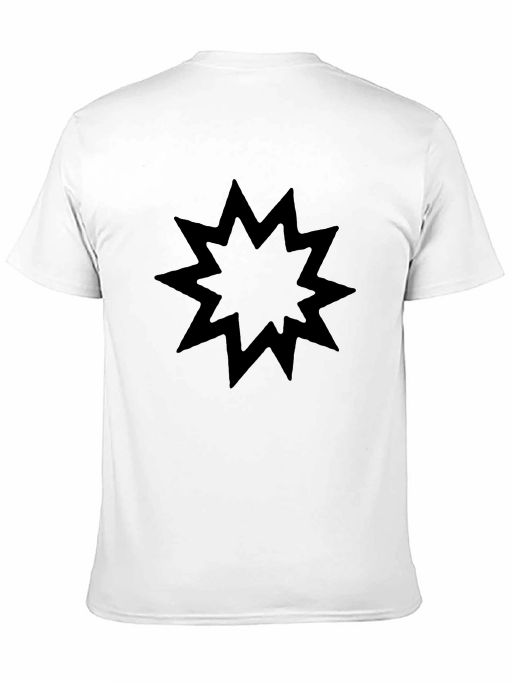 Camiseta Negra con Diseño Abstracto Estrellado