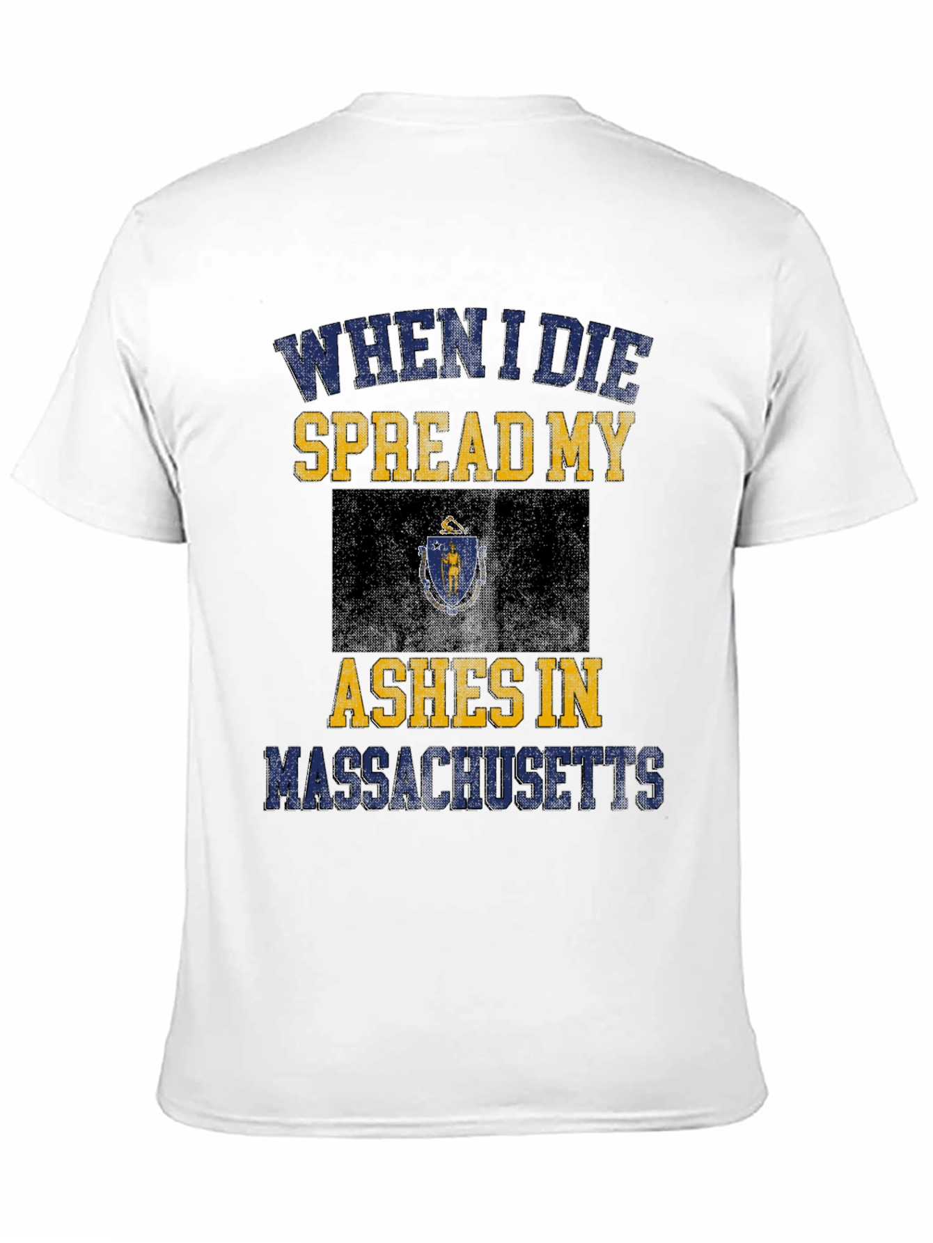 Camiseta Negra Cenizas en Massachusetts