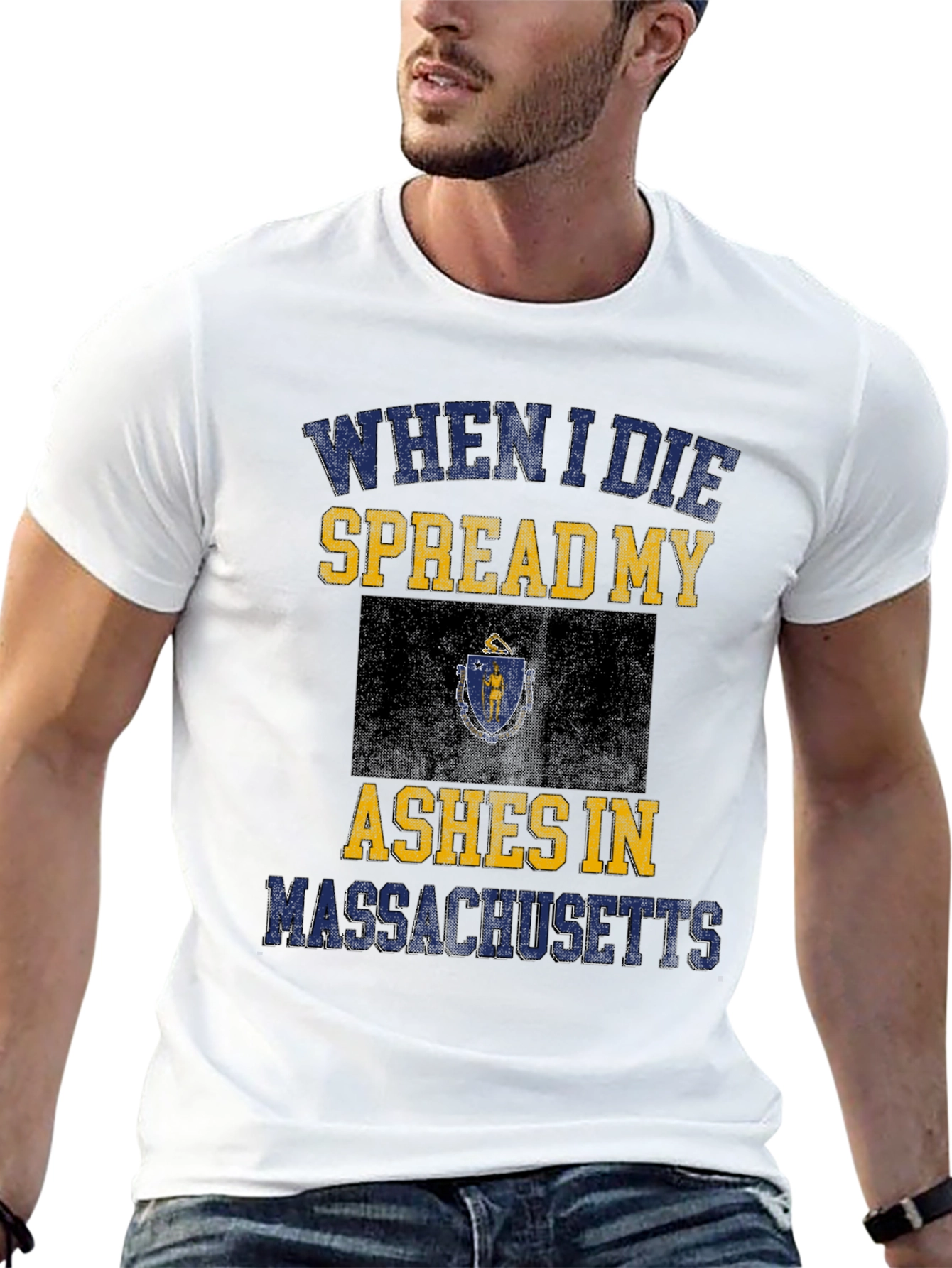 Camiseta Negra Cenizas en Massachusetts