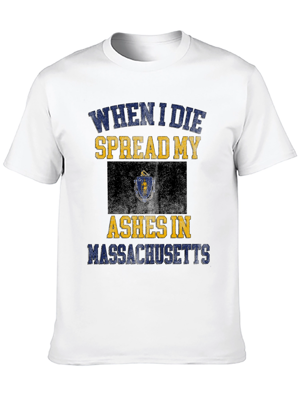 Camiseta Negra Cenizas en Massachusetts