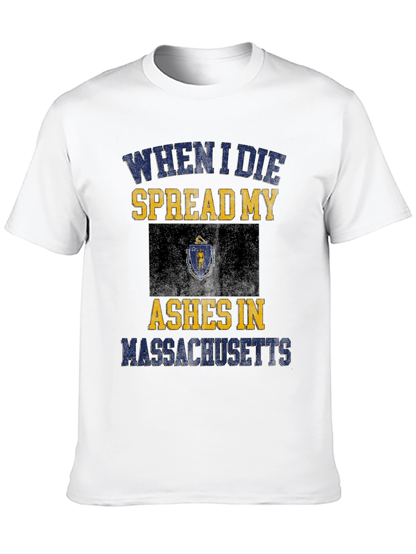 Camiseta Negra Cenizas en Massachusetts