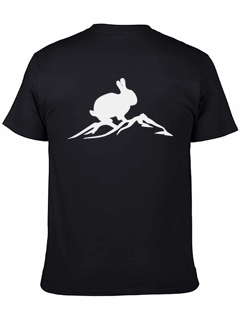 Camiseta Negra con Conejo Montañero