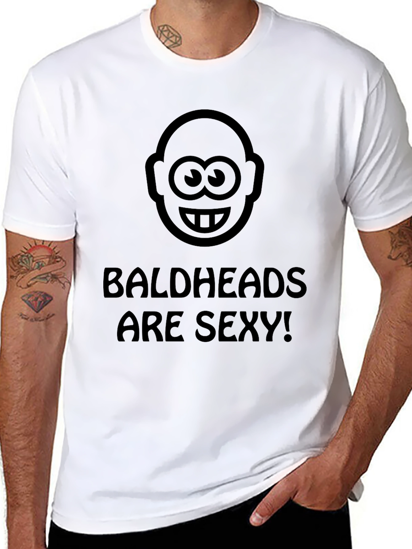 Camiseta Negra Baldheads are Sexy!