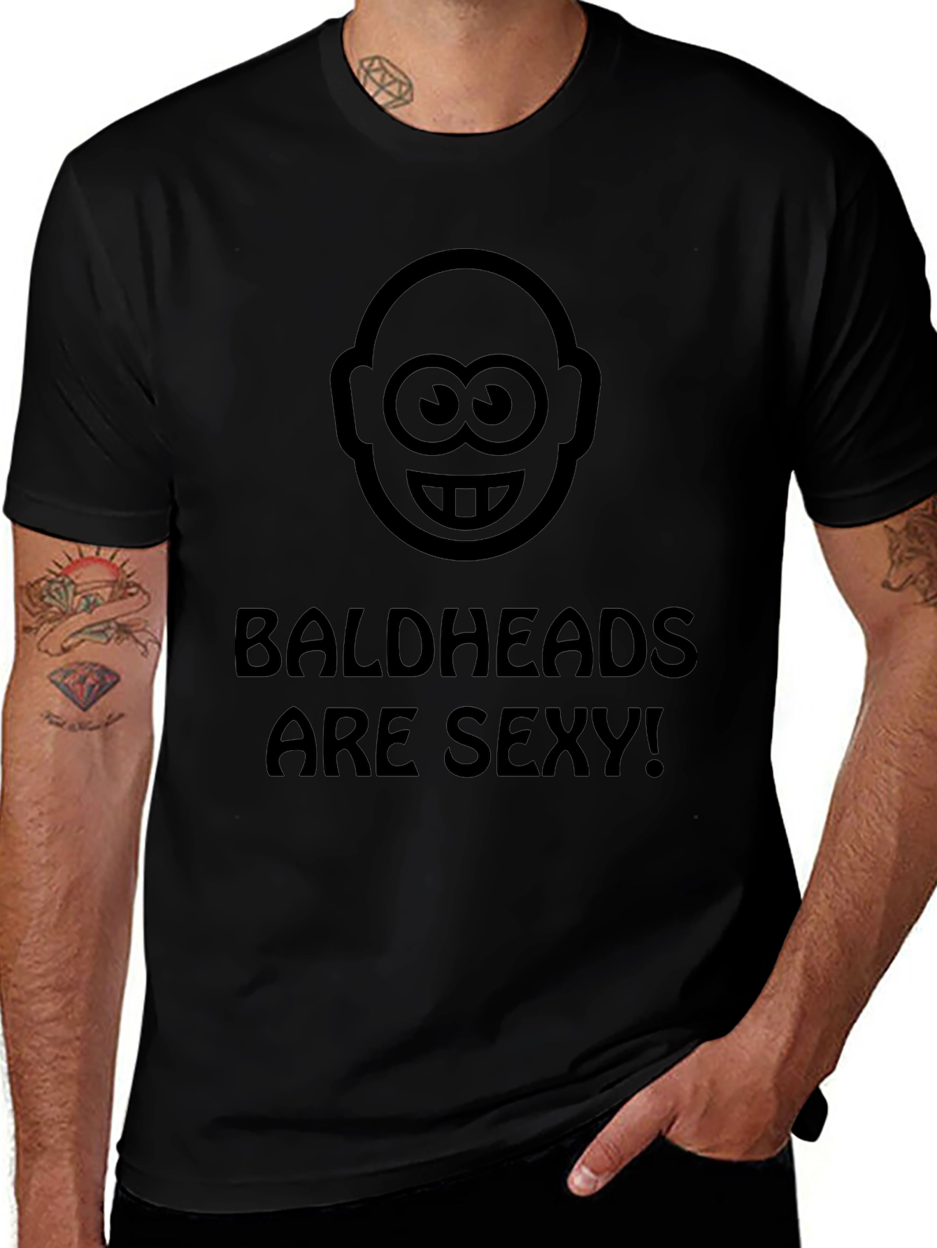 Camiseta Negra Baldheads are Sexy!
