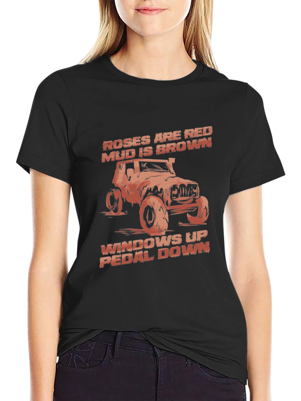 Camiseta Negra con Diseño de Jeep Todoterreno