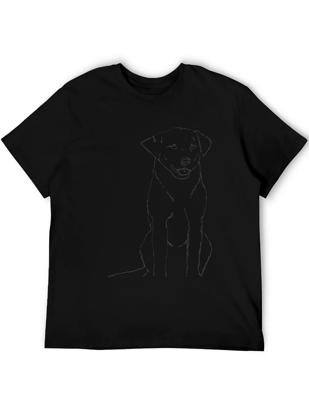 Camiseta Negra Casual de Algodón Suave